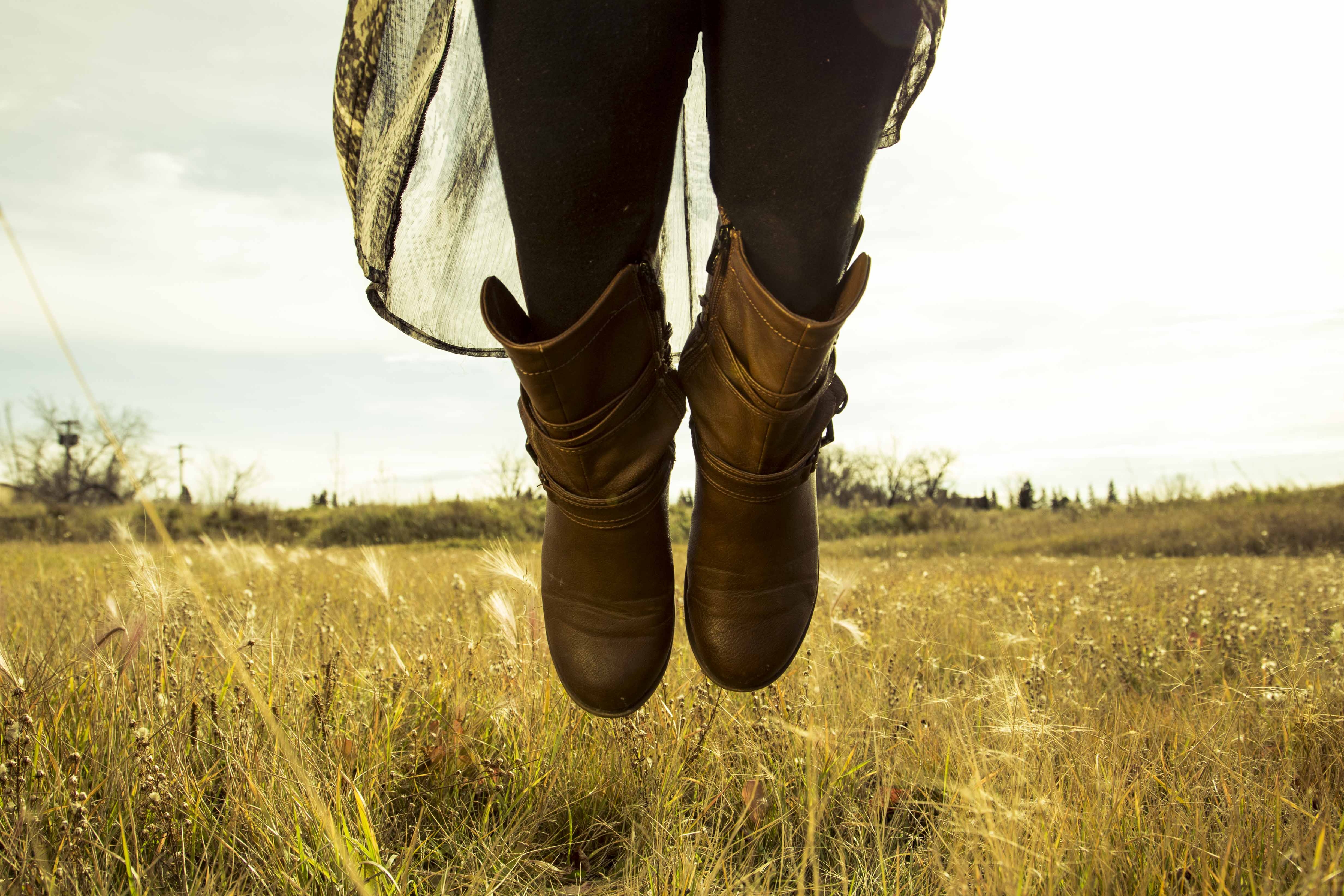 Worn pair of leather work boots — a quiet portrait of East Texas hard work
